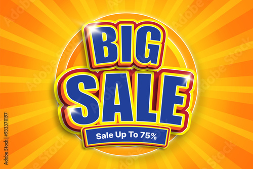 big sale template design with editable text