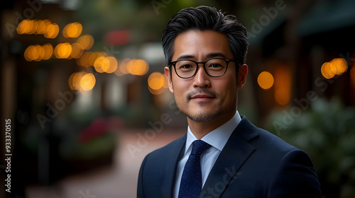 Confident businessman in su...