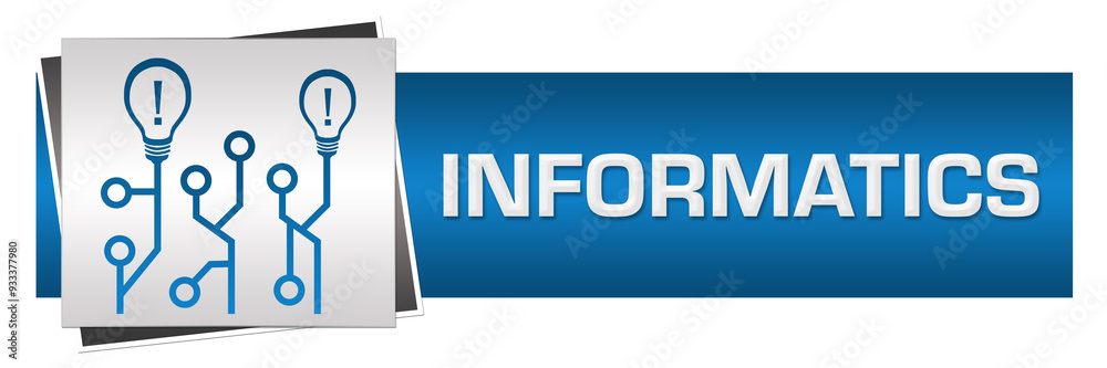 Informatics Circuit Bulbs Blue Grey Horizontal Informatics Circuit Bulbs Blue Grey Horizontal