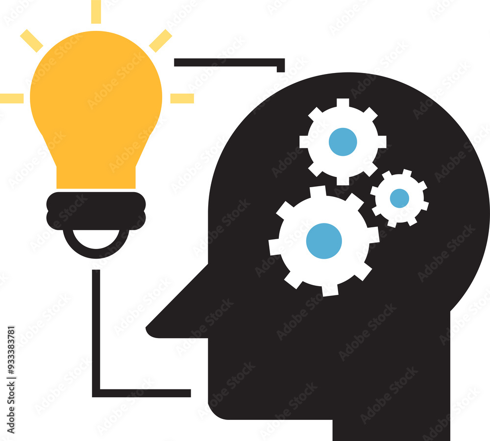 Human Head with Light Bulb Icon
Human Head with Light Bulb Icon