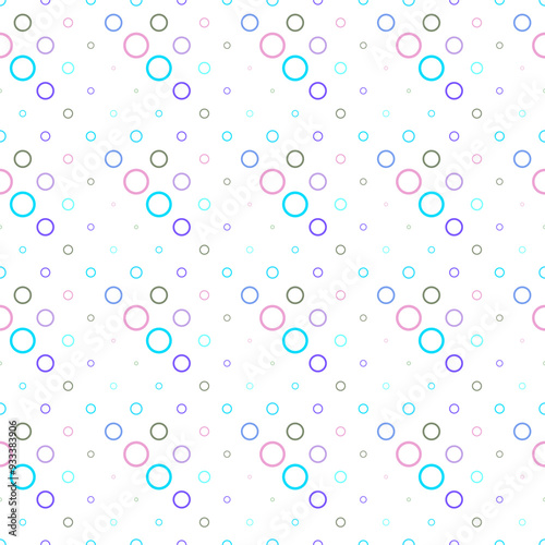 Seamless ring pattern background - abstract geometrical colorful vector design