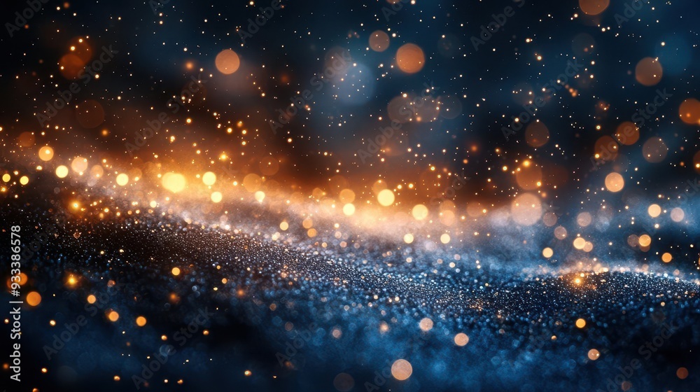 festive background golden bokeh lights on deep blue magical sparkles elegant holiday atmosphere dreamy texture for seasonal designs festive background golden bokeh lights on deep blue magical sparkles elegant holiday atmosphere dreamy texture for seasonal designs
