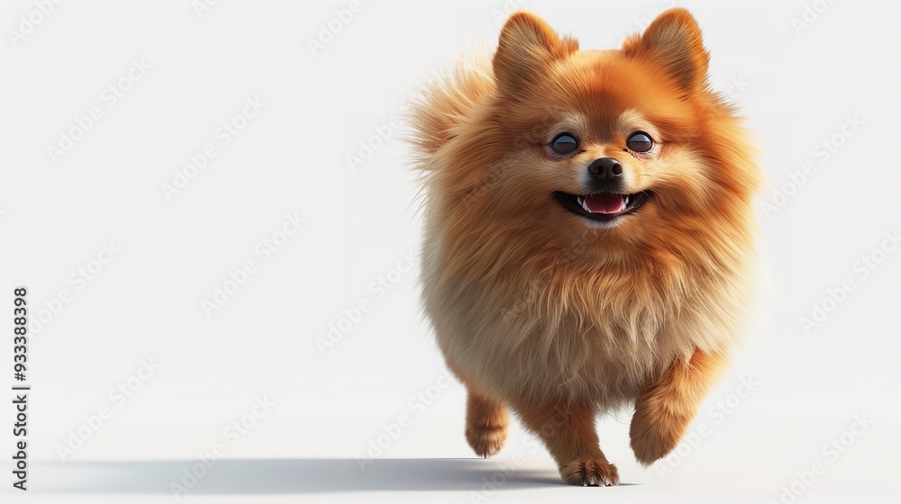 pomeranian dog isolated on white background pomeranian dog isolated on white background