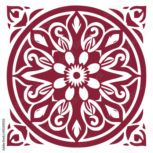 Abstract Floral Pattern for Fabric and Textiles