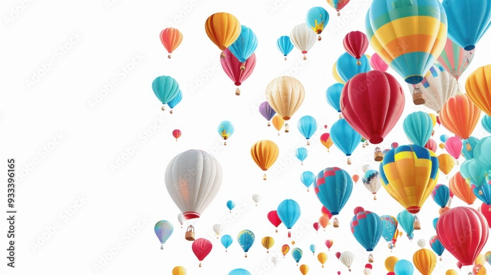 A balloon race, with a multitude of balloons soaring through the air A balloon race, with a multitude of balloons soaring through the air