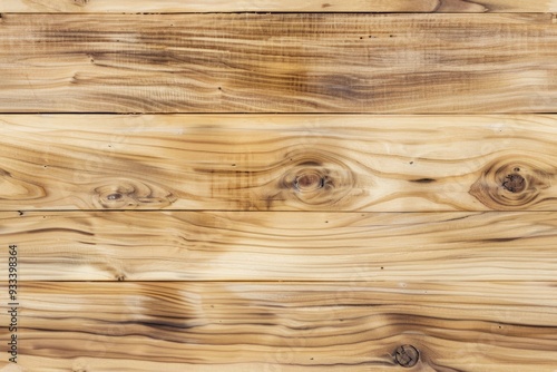 Close up of horizontal grain pattern in light brown wooden planks. Seamless pattern. AI generated images.