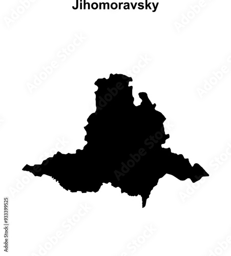 Jihomoravsky outline map