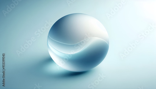 A sphere clear glass