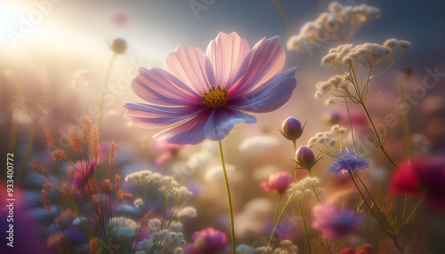 flowers in the morning