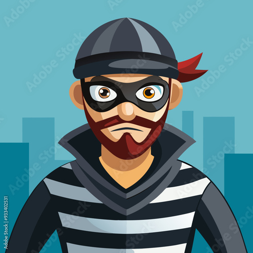 cartoon vector illustration of gangster