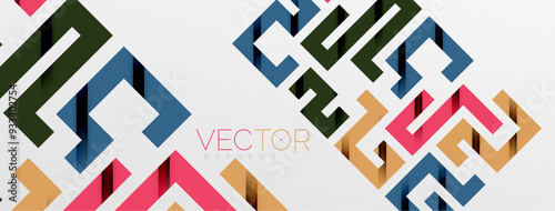 Color bend lines with shadow texture effect. Vector Illustration For Wallpaper, Banner, Background, Card, Book Illustration, landing page