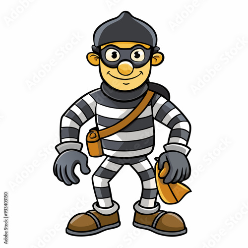 cartoon vector illustration of gangster