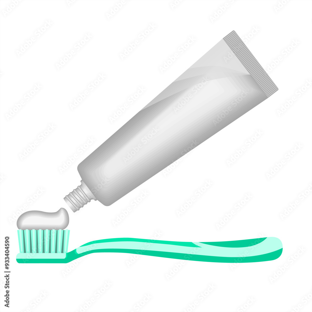 Toothbrush & toothpaste on white background. Dental hygiene, dentist symbol. Health care, toothpaste, oral cleaning. For dental hygiene illustrations. Flat design for apps and websites. Vector EPS 10 Toothbrush & toothpaste on white background. Dental hygiene, dentist symbol. Health care, toothpaste, oral cleaning. For dental hygiene illustrations. Flat design for apps and websites. Vector EPS 10