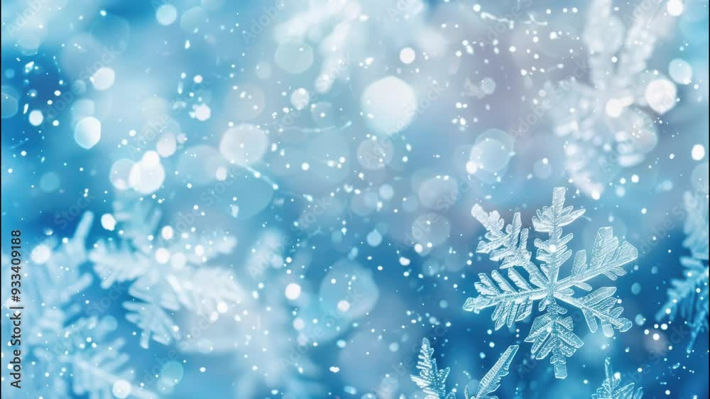 Frosty blue winter background with snowflakes, perfect for Christmas designs Frosty blue winter background with snowflakes, perfect for Christmas designs