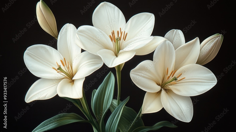 Fototapeta premium Delicate White Lilies