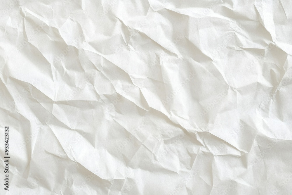 Crumpled white paper texture with uneven creases and folds, creating a rough and organic appearance. Crumpled white paper texture with uneven creases and folds, creating a rough and organic appearance.