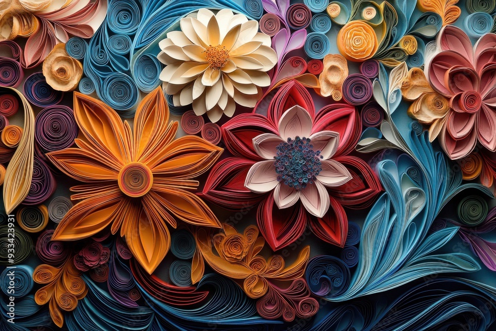 Colorful Paper Quilling Art Colorful Paper Quilling Art