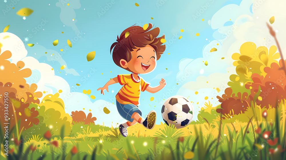 Fototapeta premium Athlete playing Soccer vector image