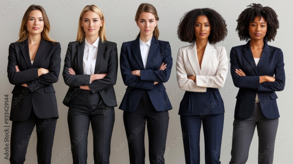 Diverse group of confident businesswomen in professional attire Diverse group of confident businesswomen in professional attire