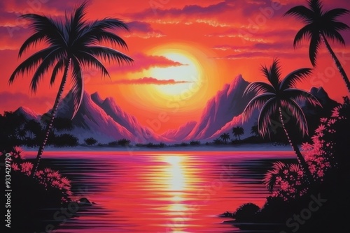 Tropical Sunset Landscape