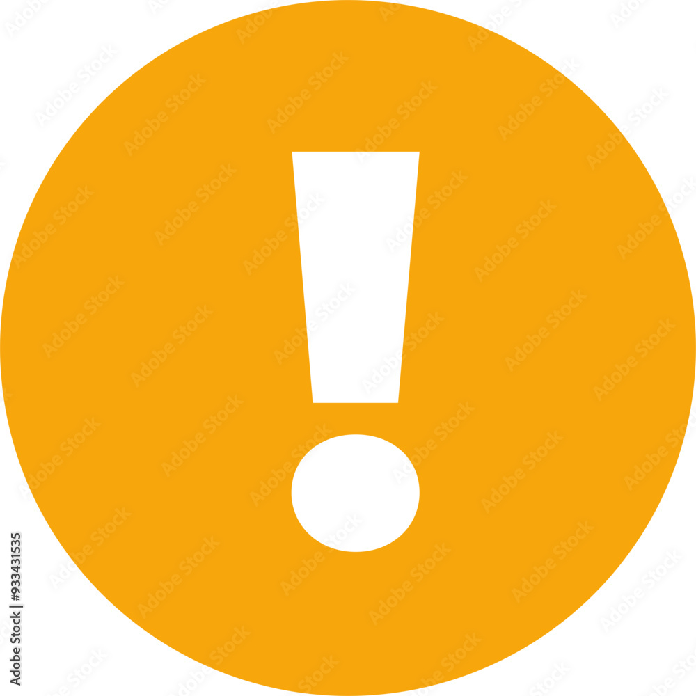 Orange circle with a white exclamation mark, symbolizing alert, warning, or attention. Orange circle with a white exclamation mark, symbolizing alert, warning, or attention.
