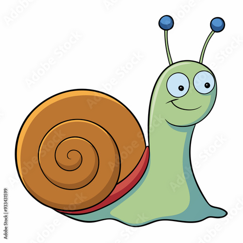 cute snail art vector