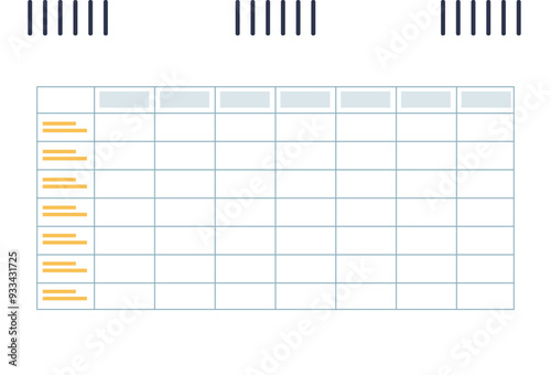 Blank timesheet template with days of the week, ready for tracking hours worked.