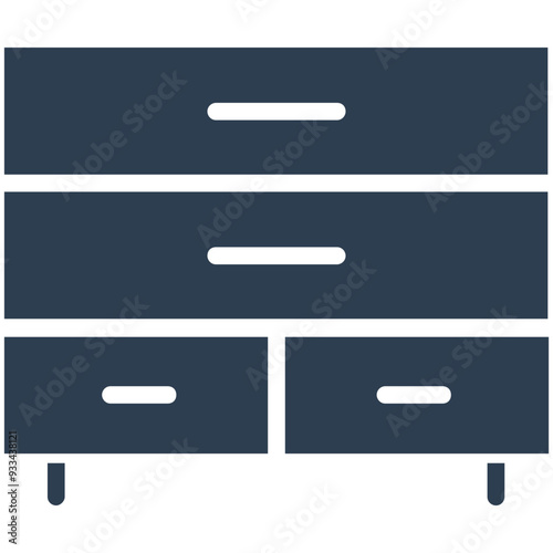 Drawers vector icon in isolated background 