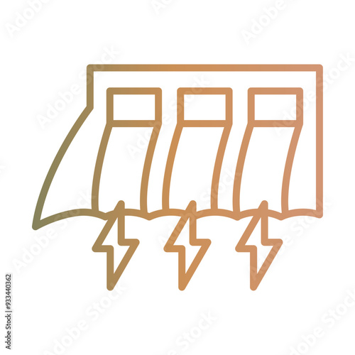 Hydroelectric Dam icon Design