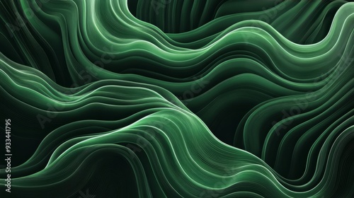 Abstract organic green lines as wallpaper background illustration