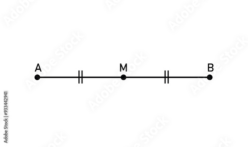 Point M is the midpoint of segment AB in mathematics.