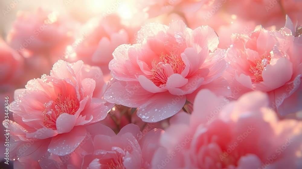 lush arrangement of pink and white peonies in full bloom soft diffused lighting enhances the delicate petals and creates a romantic ethereal atmosphere lush arrangement of pink and white peonies in full bloom soft diffused lighting enhances the delicate petals and creates a romantic ethereal atmosphere