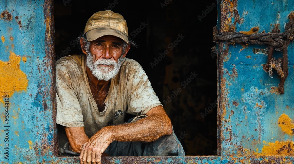 Photo of Old dry dock worker Photo of Old dry dock worker
