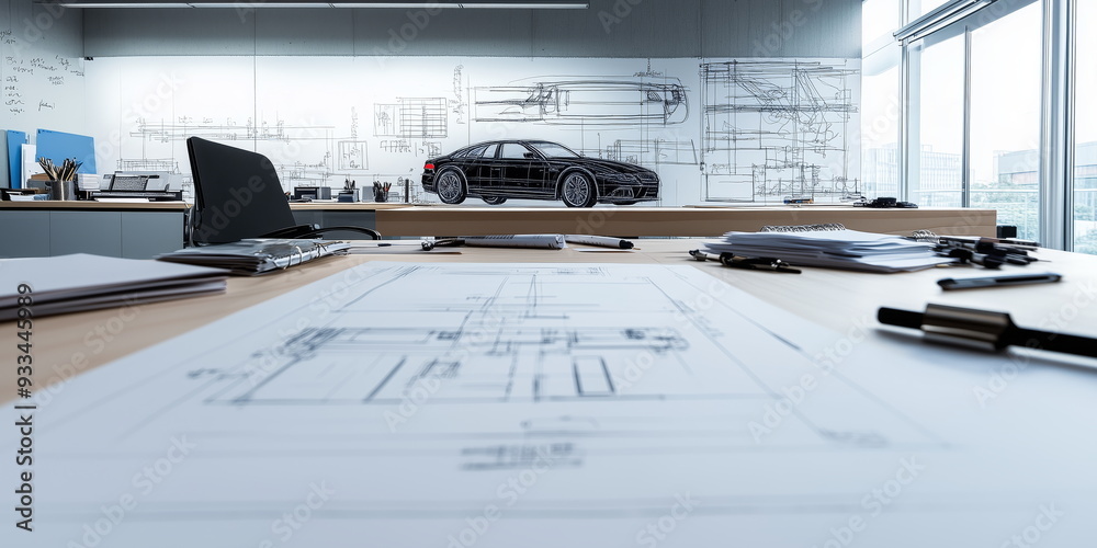 Car design, car manufacturing, the design the layout and the ...