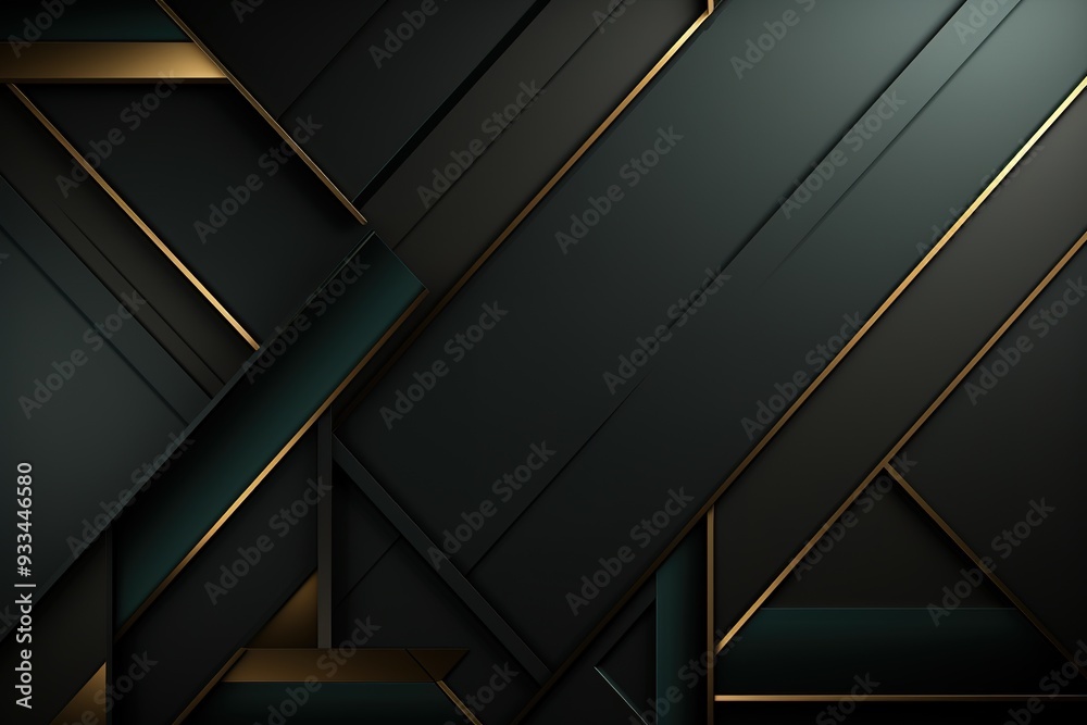 Abstract black and gold geometric background. Abstract black and gold geometric background.