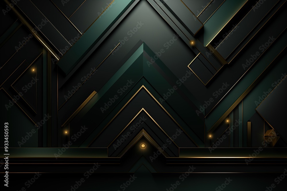 Abstract black and gold geometric background. Abstract black and gold geometric background.