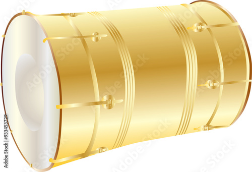 Dhol Gold colour  (Indian Musical Instruments)