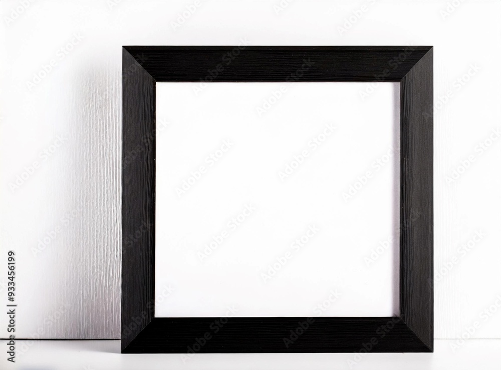 Blank Frame Mockup With Black Border - Isolated On White Background Blank Frame Mockup With Black Border - Isolated On White Background