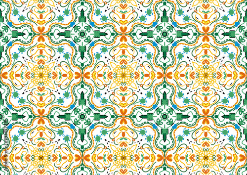 patterns, Fabrics, Colorful, Native and Ethnic African, Indian and Tribal. Traditional Oriental Style, Seamless Patterns, Ideal for Textiles, Wallpaper, Carpets, Fabrics, Clothing, Batik, Wrapping.
