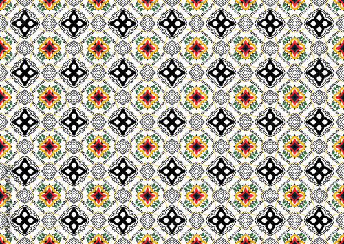patterns, Fabrics, Colorful, Native and Ethnic African, Indian and Tribal. Traditional Oriental Style, Seamless Patterns, Ideal for Textiles, Wallpaper, Carpets, Fabrics, Clothing, Batik, Wrapping.