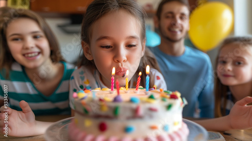 children celebrating birthday