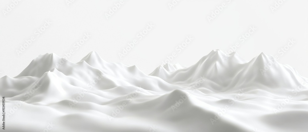 Fototapeta premium Abstract White Mountains