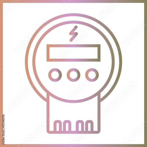 Watt Meter icon Design photo