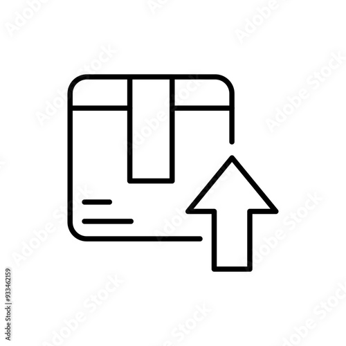 Product launch outline icons, minimalist vector illustration ,simple transparent graphic element .Isolated on white background