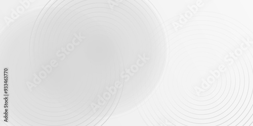 Abstract white glowing geometric lines on gray background. Futuristic technology concept. Suit for cover, banner, brochure. vector