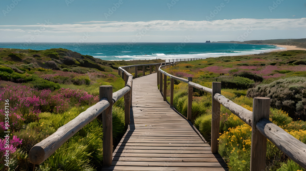 Peaceful Coastal Boardwalk on Phillip Island Peaceful Coastal Boardwalk on Phillip Island