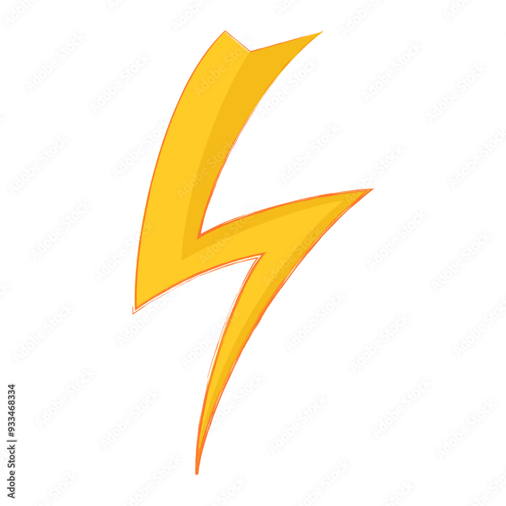 Obraz premium Curved Lightning Bolt