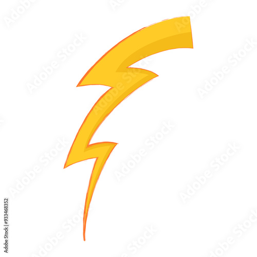 Curved Lightning Bolt