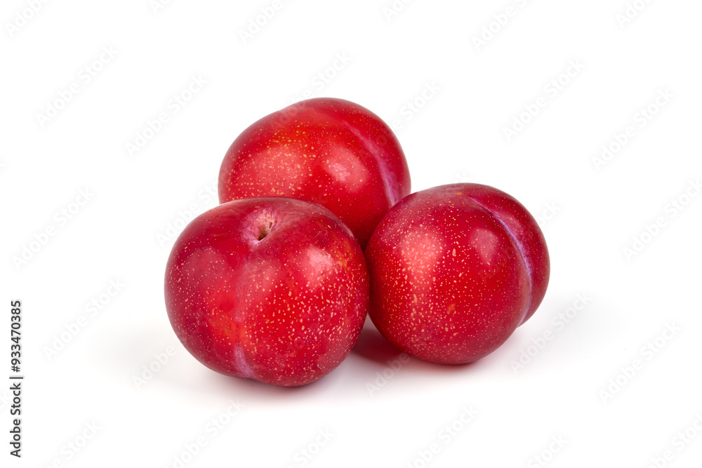 Sweet plums, isolated on white background. Sweet plums, isolated on white background.
