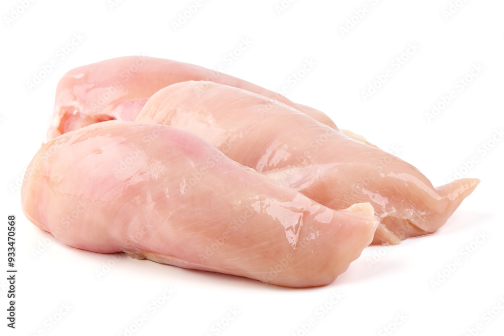 Raw Turkey fillet, isolated on a white background. Raw Turkey fillet, isolated on a white background.